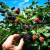 Natchez Thornless Blackberry Bush